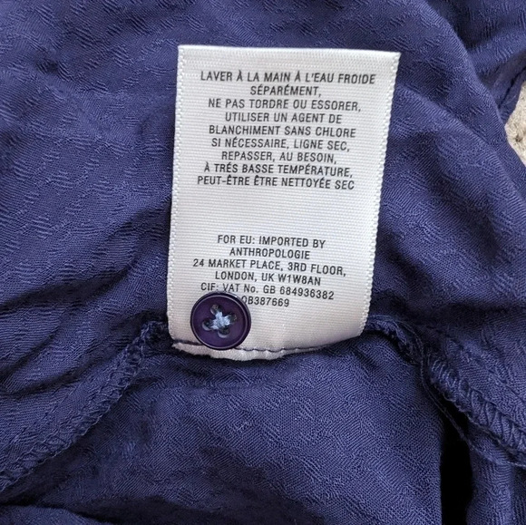 Moving Sale!  💘 Maeve Blue Pintuck Peasant Blouse Women’s Size 4 - Picture 6 of 6